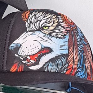 Cappellino LARVA lupo maya