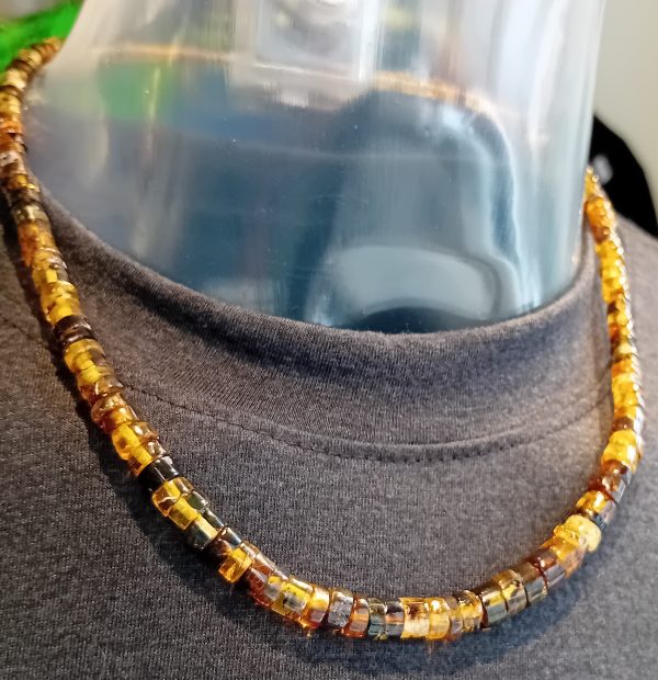 Collier d ambra gialla azzurra - immagine 6