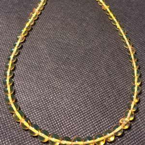 Collier ambra gialla sfera