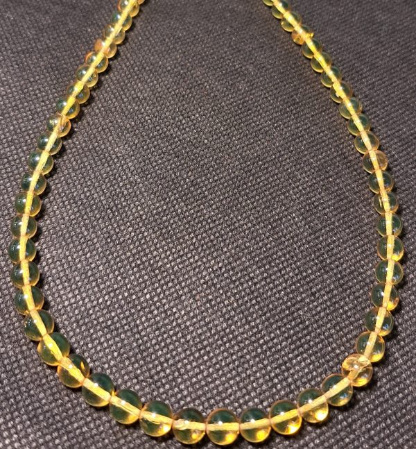Collier ambra gialla sfera