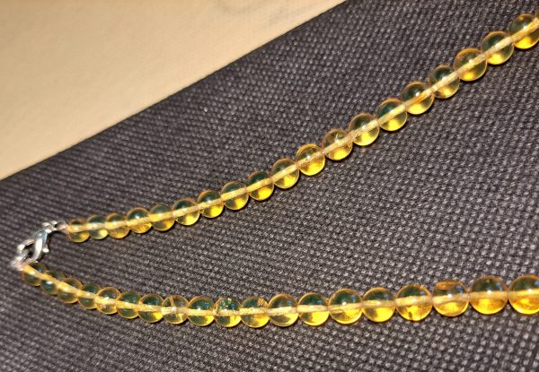 Collier ambra gialla sfera - immagine 4