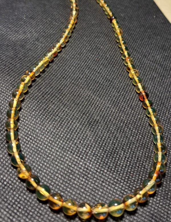 Collier d'ambra gialla a sfera