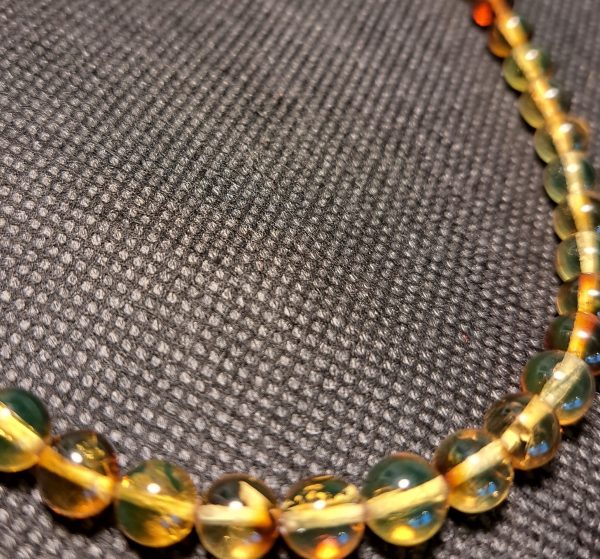 Collier d'ambra gialla a sfera - immagine 2