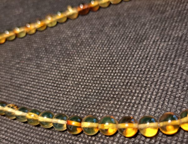Collier d'ambra gialla a sfera - immagine 3