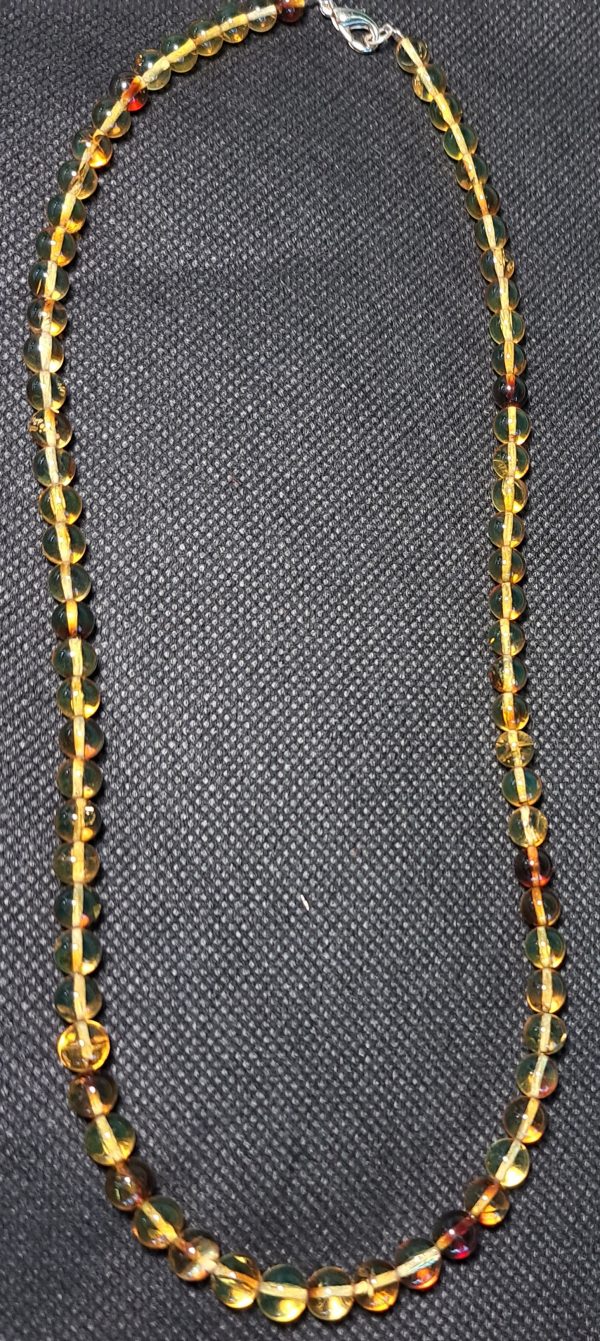 Collier d'ambra gialla a sfera - immagine 4