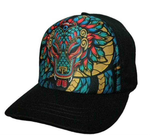Cappellino LARVA disegno azteco "quetzalcoatl" - immagine 2